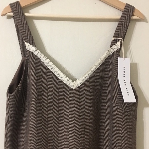 Front Row Shop Ruffle-trimmed Wool Slip Dress - Picture 3 of 8